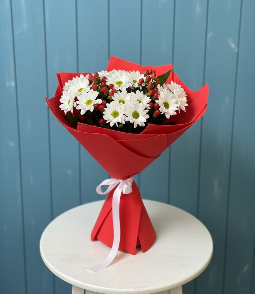 Букет цветов из: Хризантемы в Передовой