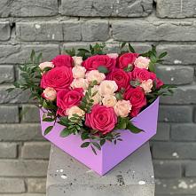 Цветочная композиция из Розы в коробке #REPLACE_PRED# Передовой