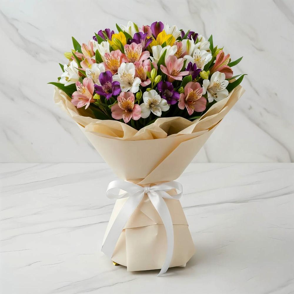 Букет цветов из: Альстромерии в Передовой