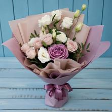 Букет цветов из:  Розы и Лизиантусы в Передовой