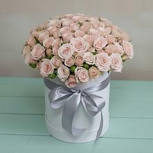 Цветочная композиция из Розы в шляпной коробке #REPLACE_PRED# Передовой