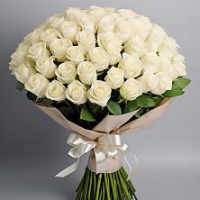 Букет 101 беля роза Белоснежка в Передовой