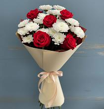 Букет цветов из:  Розы и Хризантемы в Передовой