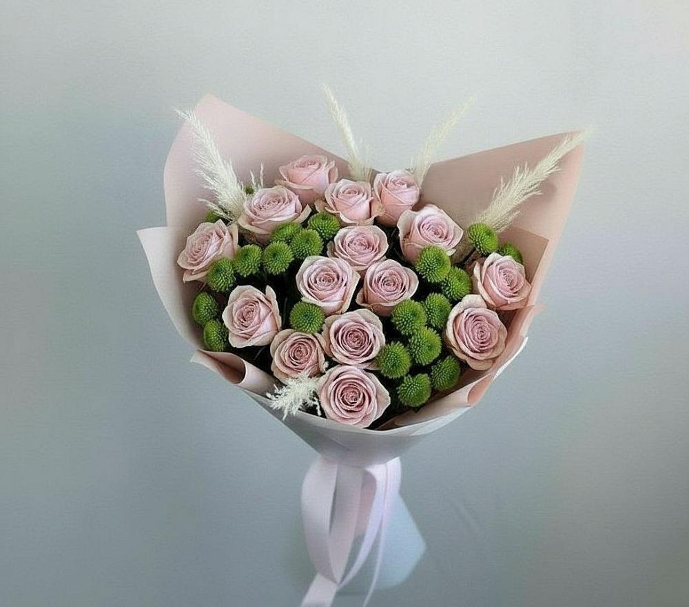 Букет цветов из: Розы и Хризантемы в Передовой