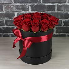 Цветочная композиция из Розы в шляпной коробке в Передовой