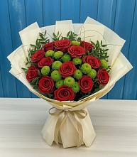 Букет цветов из:  Розы и Хризантемы в Передовой